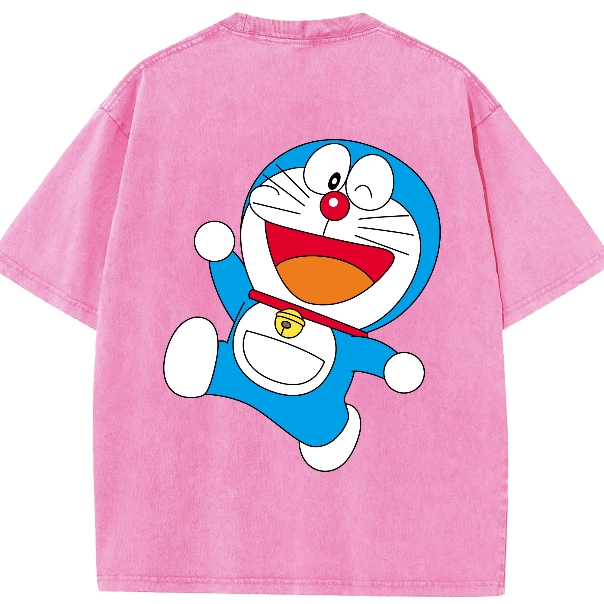 （画像用） ドラえもん Doraemon 綿100% ヴィンテージ風 半袖Tシャツ（背面プリント）
